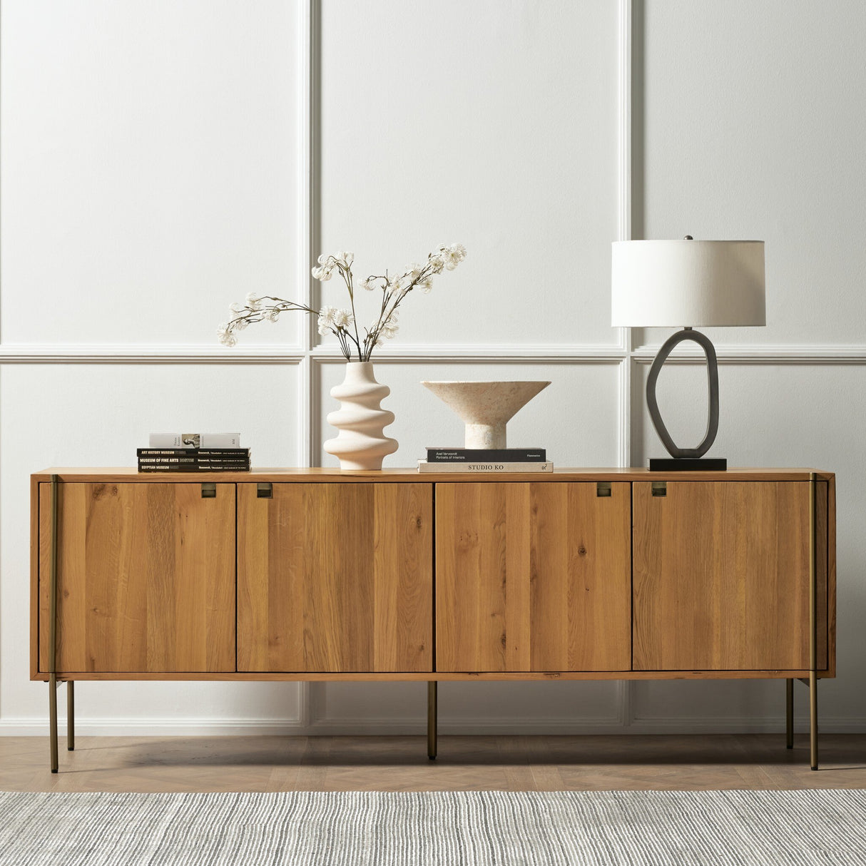 Bingley Table Lamp in Slate Aluminium from Four Hands - Luna Furniture