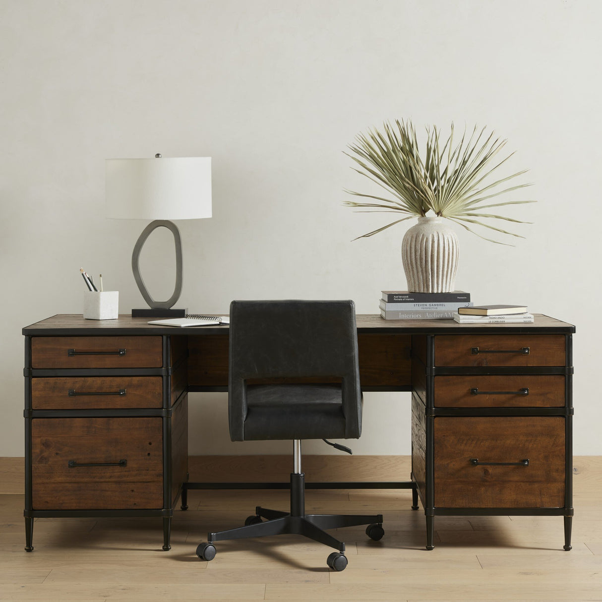 Bingley Table Lamp in Slate Aluminium from Four Hands - Luna Furniture