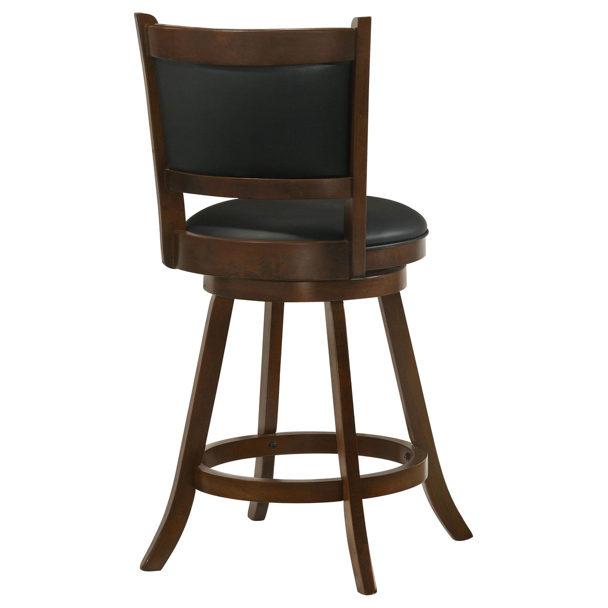 Broxton Chestnut and Black Upholstered Swivel Counter Height Stools, Set of 2 from Coaster - Luna Furniture