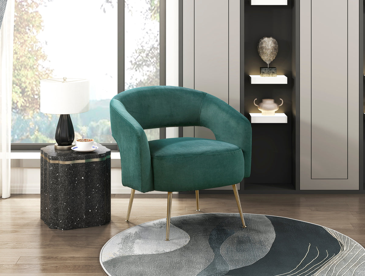 Roslyn Green Velvet Accent Chair from Homelegance - Luna Furniture