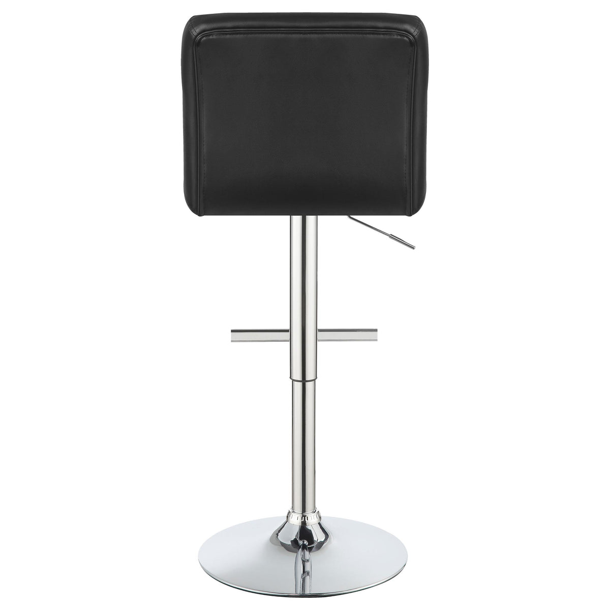 Lenny Black Upholstered Adjustable Bar Stool, Set of 2 from Coaster - Luna Furniture