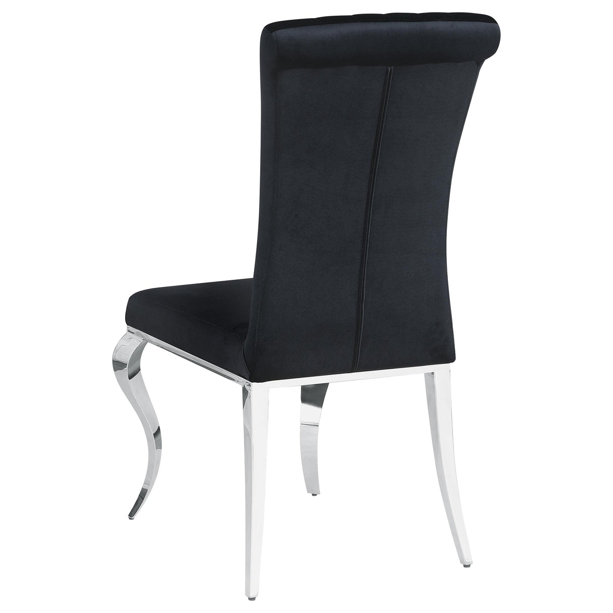 Betty Black and Chrome Upholstered Side Chairs, Set of 4 from Coaster - Luna Furniture