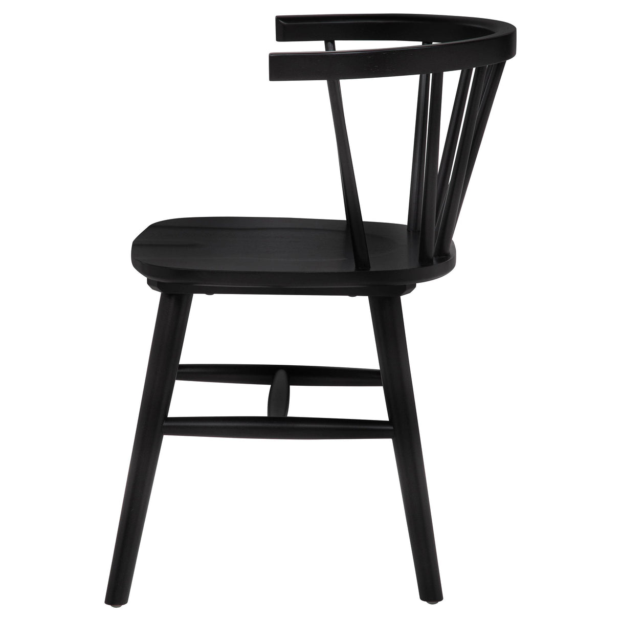 Jeffries Black Windsor Wood Dining Side Chair, Set of 2 from Coaster - Luna Furniture