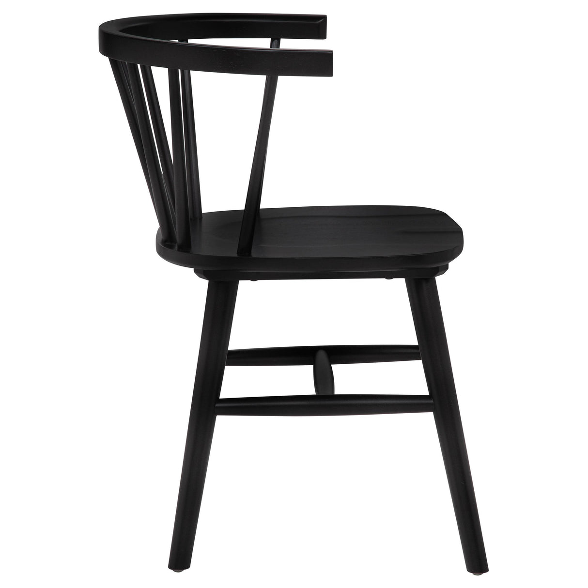 Jeffries Black Windsor Wood Dining Side Chair, Set of 2 from Coaster - Luna Furniture