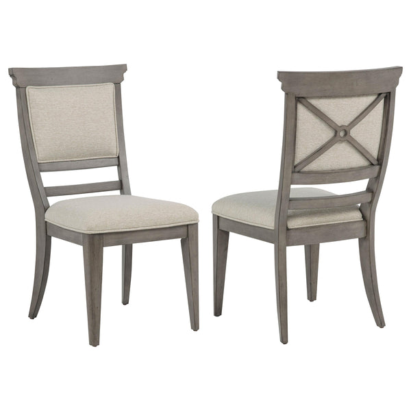Cresswell Tan/Weathered Taupe Upholstered Dining Side Chair, Set of 2