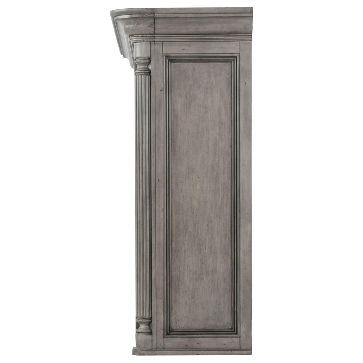 Cresswell 2-tier Touch Light Hutch Display Cabinet Weathered Taupe from Coaster - Luna Furniture