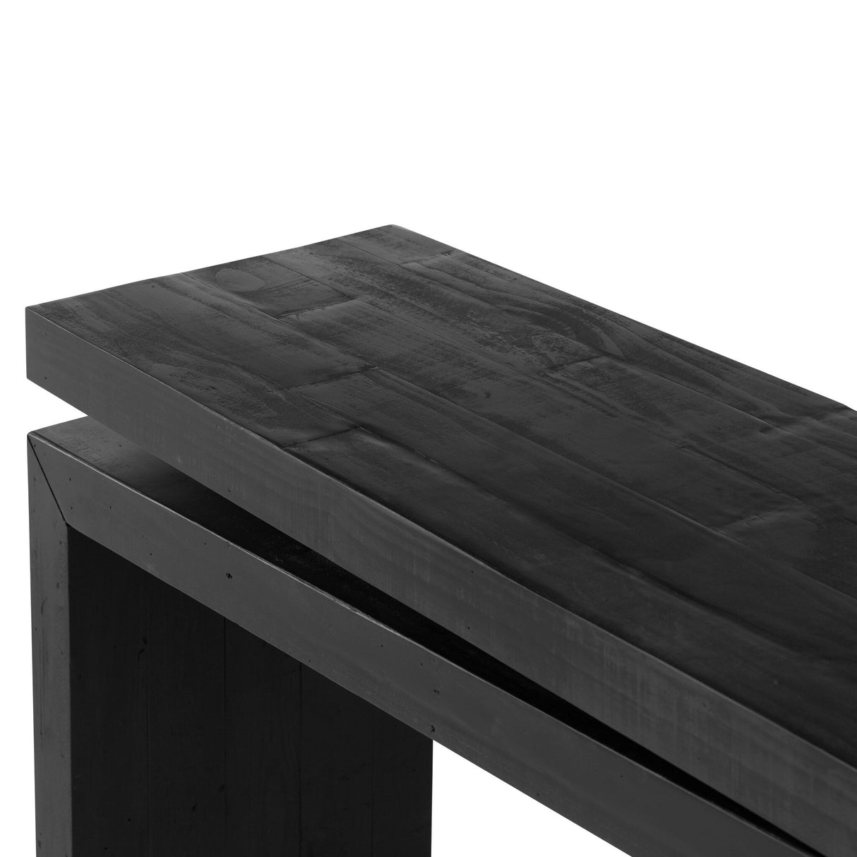 Matthes Console Table - 79" in Aged Black Pine from Four Hands - Luna Furniture