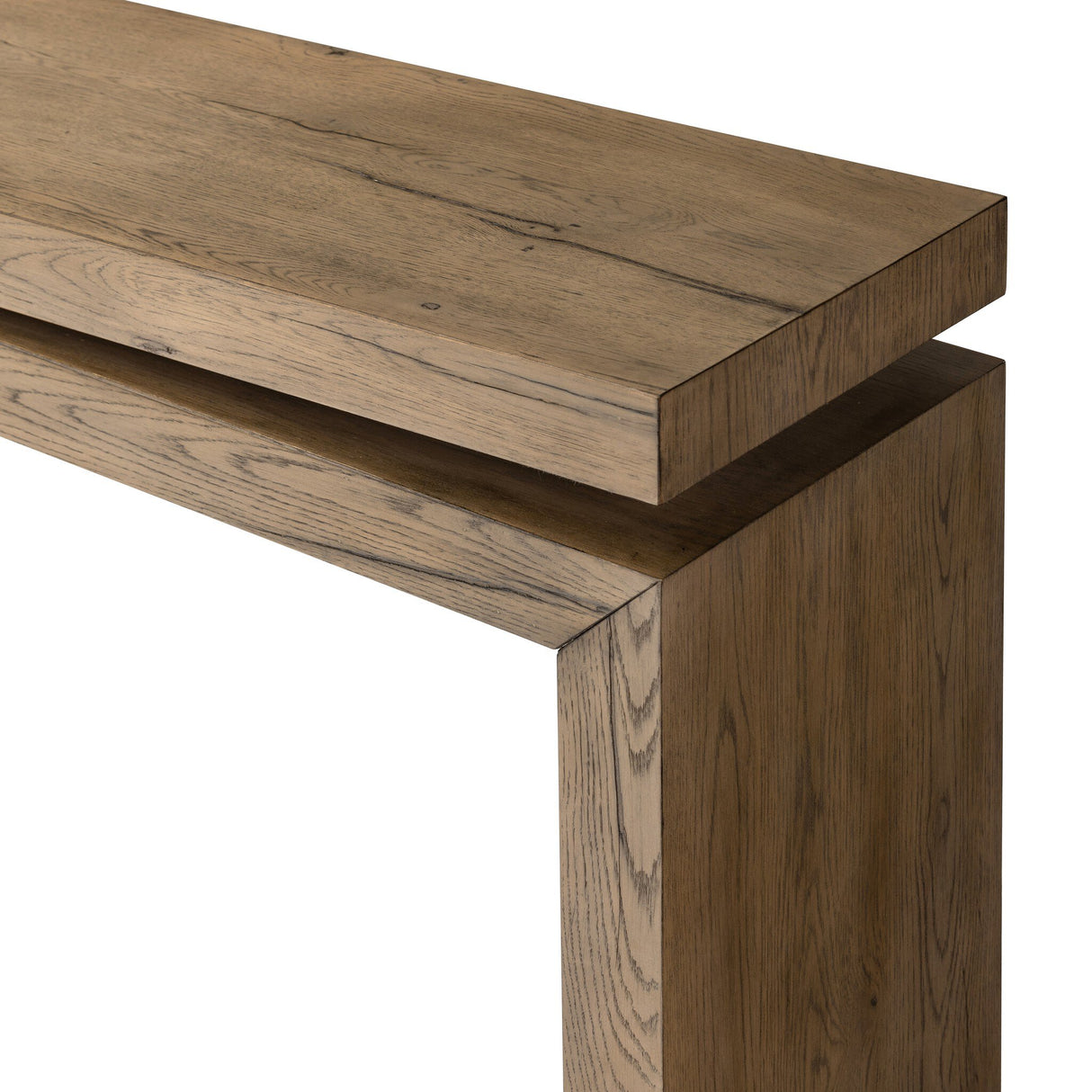 Matthes Console Table - 79" in Rustic Grey Veneer from Four Hands - Luna Furniture