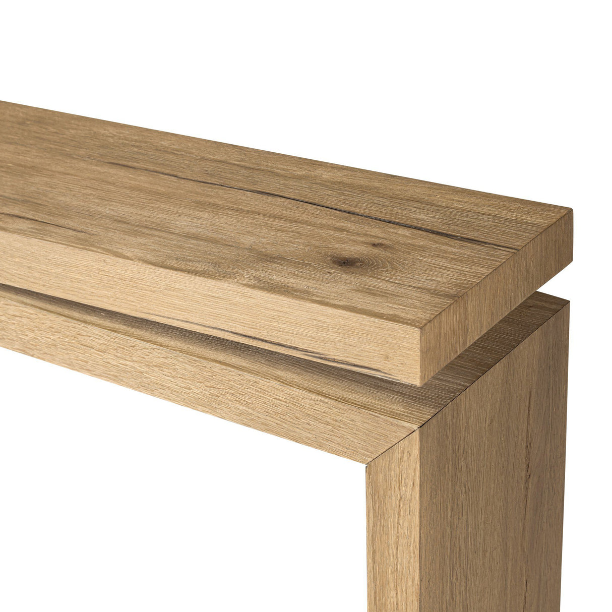 Matthes Console Table - 79" in Worn Oak Veneer from Four Hands - Luna Furniture