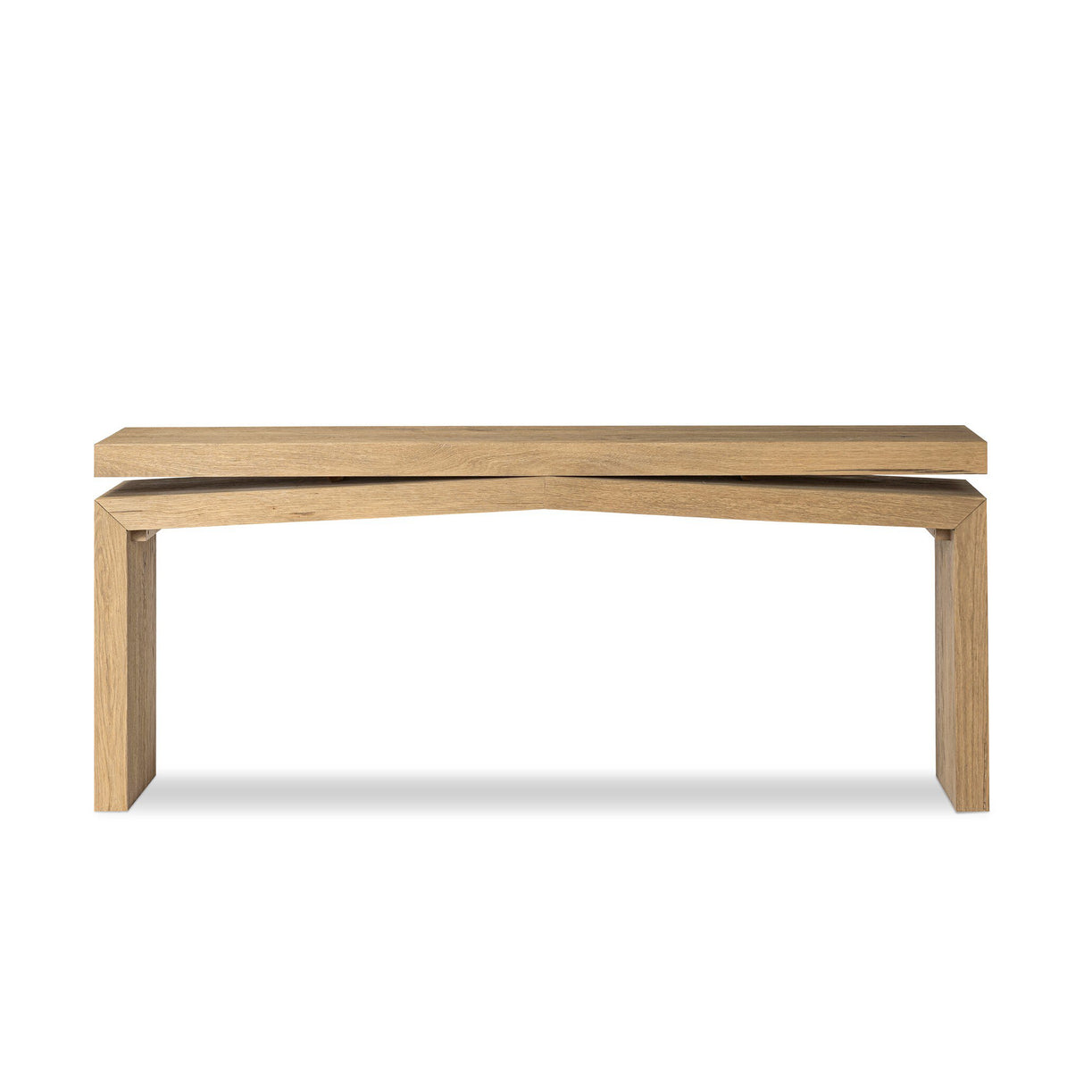Matthes Console Table - 79" in Worn Oak Veneer from Four Hands - Luna Furniture