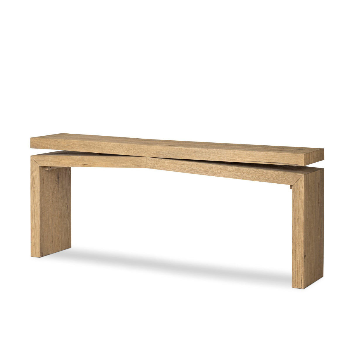 Matthes Console Table - 79" in Worn Oak Veneer from Four Hands - Luna Furniture