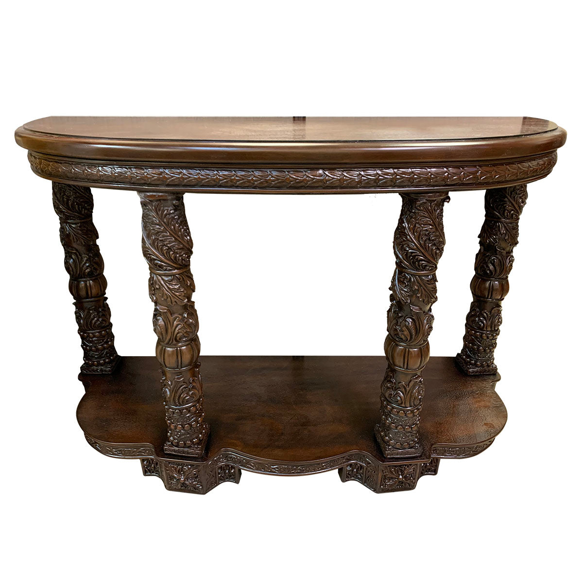 HD-1100 Dark Red Mahogany Console Table from Homey Design - Luna Furniture