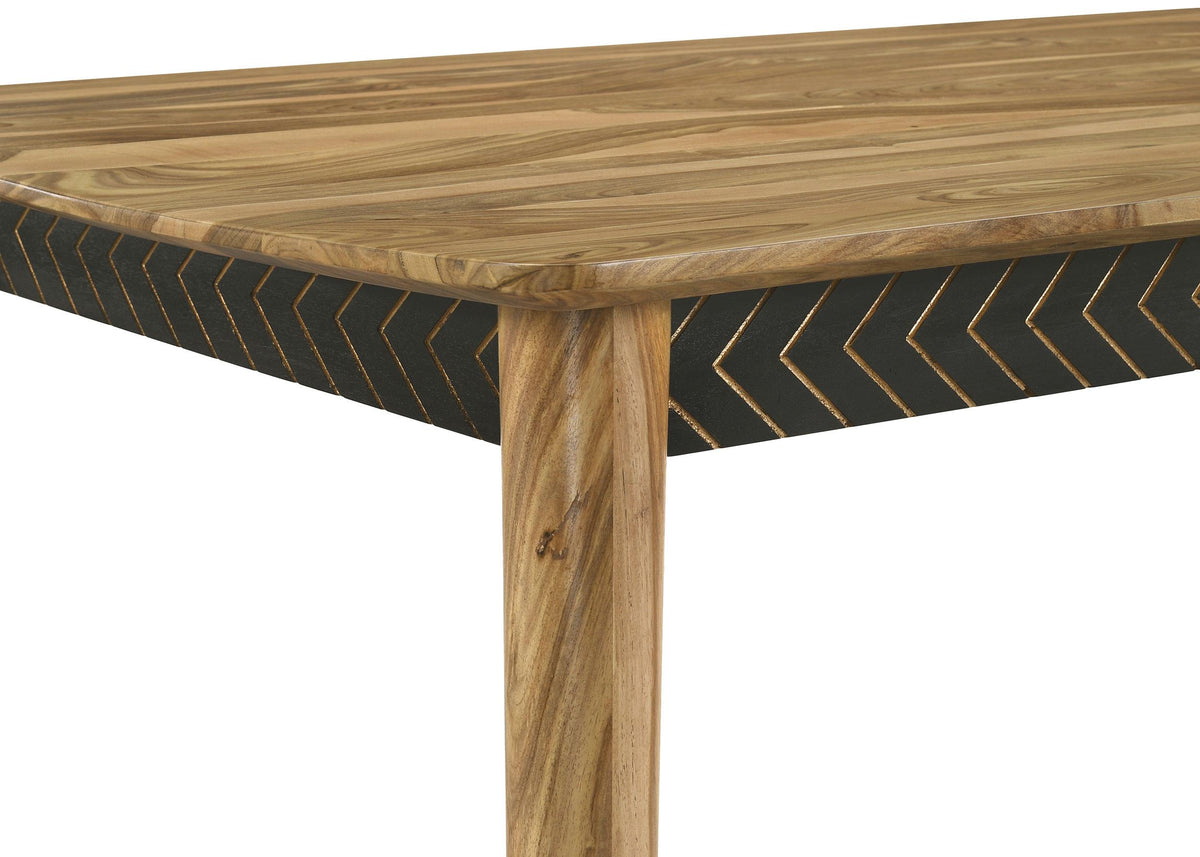 Partridge Natural Sheesham and Camel 5-Piece Rectangular Counter Height Dining Set from Coaster - Luna Furniture