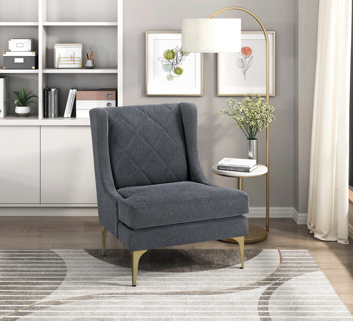 Savoy Dark Gray Accent Chair from Homelegance - Luna Furniture