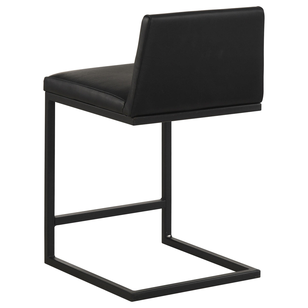 Vardon Black Genuine Leather Counter Height Chair, Set of 2 from Coaster - Luna Furniture