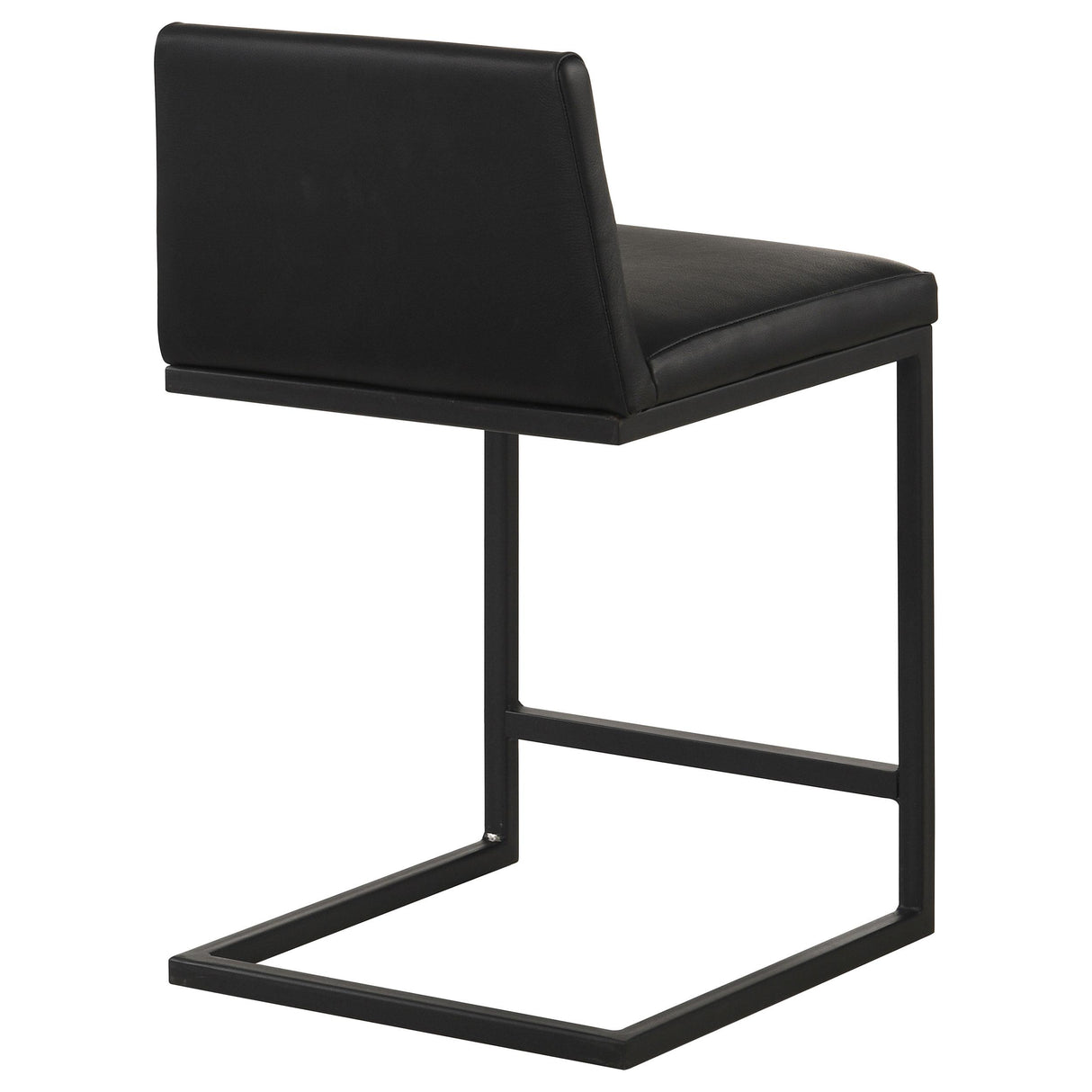 Vardon Black Genuine Leather Counter Height Chair, Set of 2 from Coaster - Luna Furniture