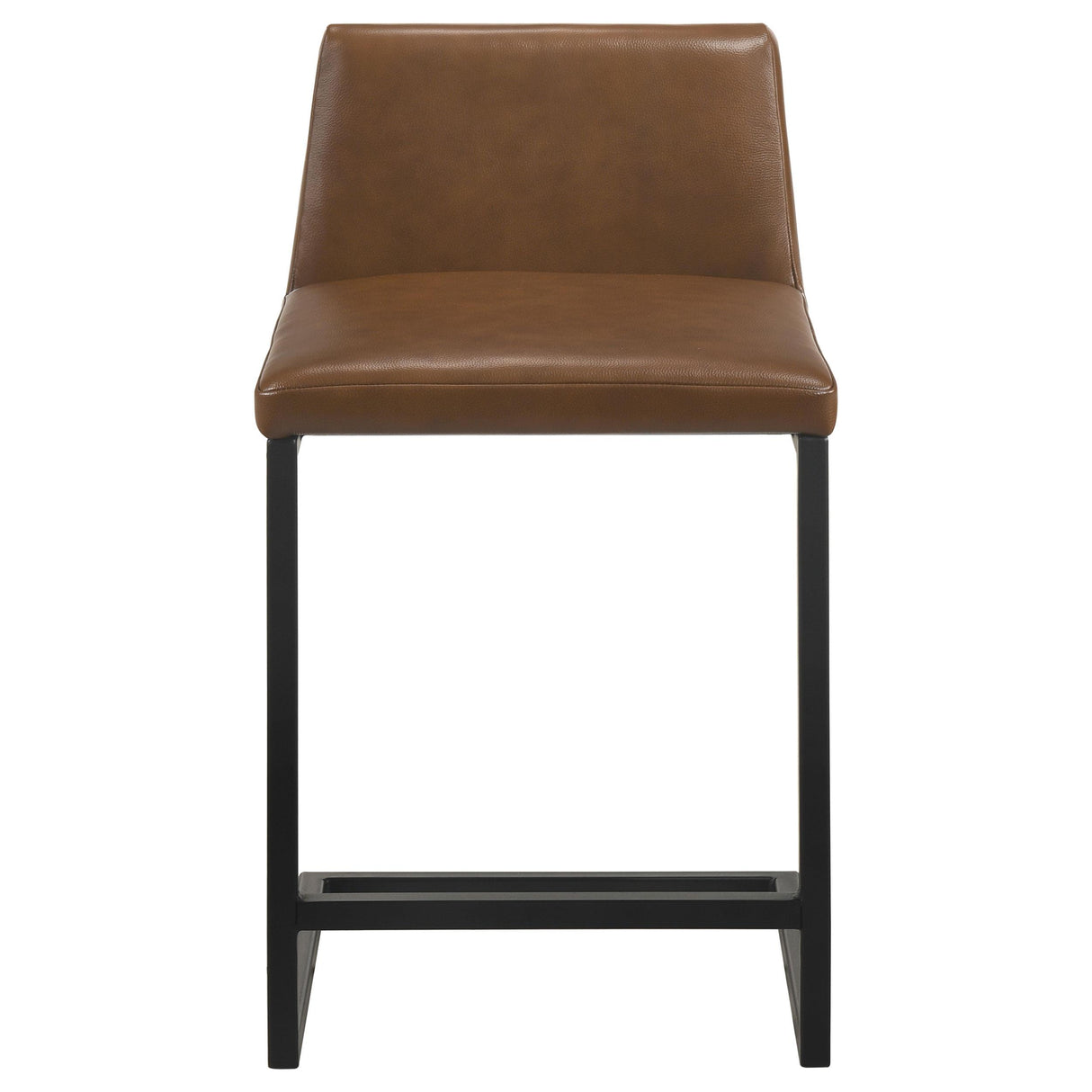Vardon Dark Brown Genuine Leather Counter Height Chair, Set of 2 from Coaster - Luna Furniture