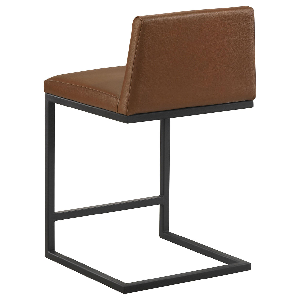 Vardon Dark Brown Genuine Leather Counter Height Chair, Set of 2 from Coaster - Luna Furniture