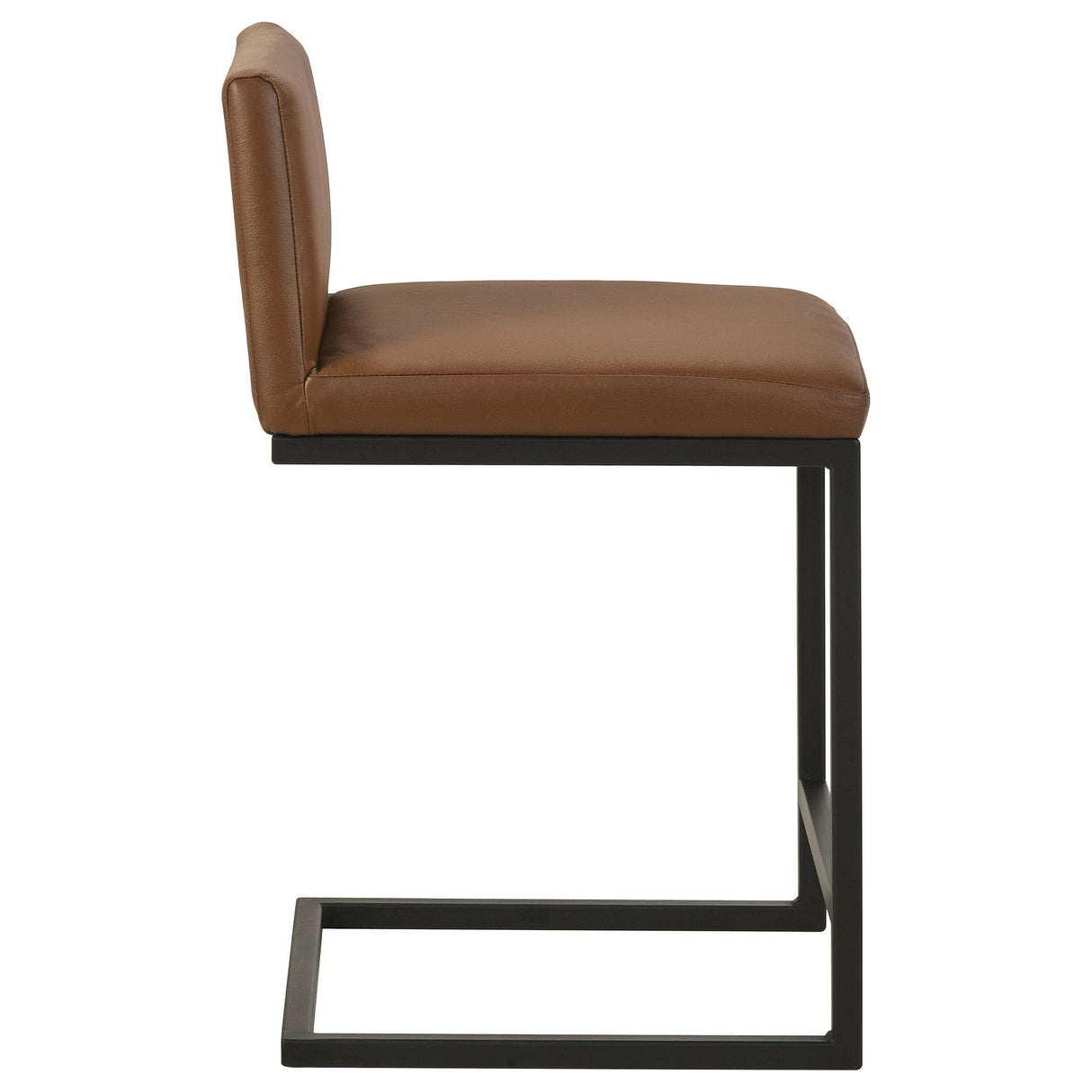 Vardon Dark Brown Genuine Leather Counter Height Chair, Set of 2 from Coaster - Luna Furniture