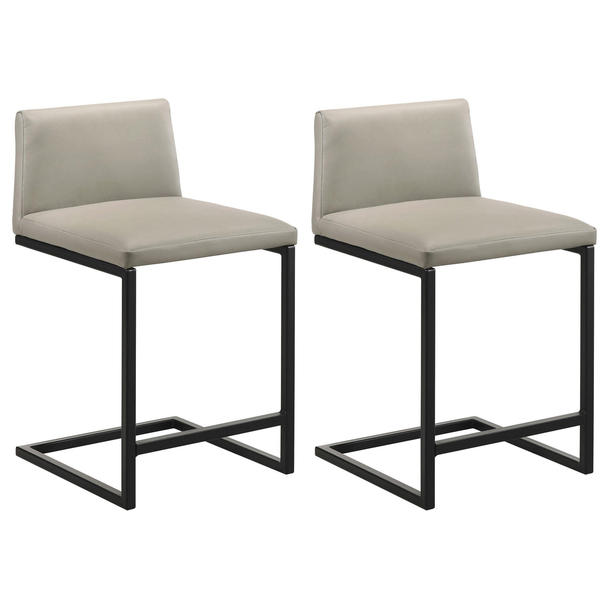 Vardon Tan Genuine Leather Counter Height Chair (Set of 2) from Coaster - Luna Furniture