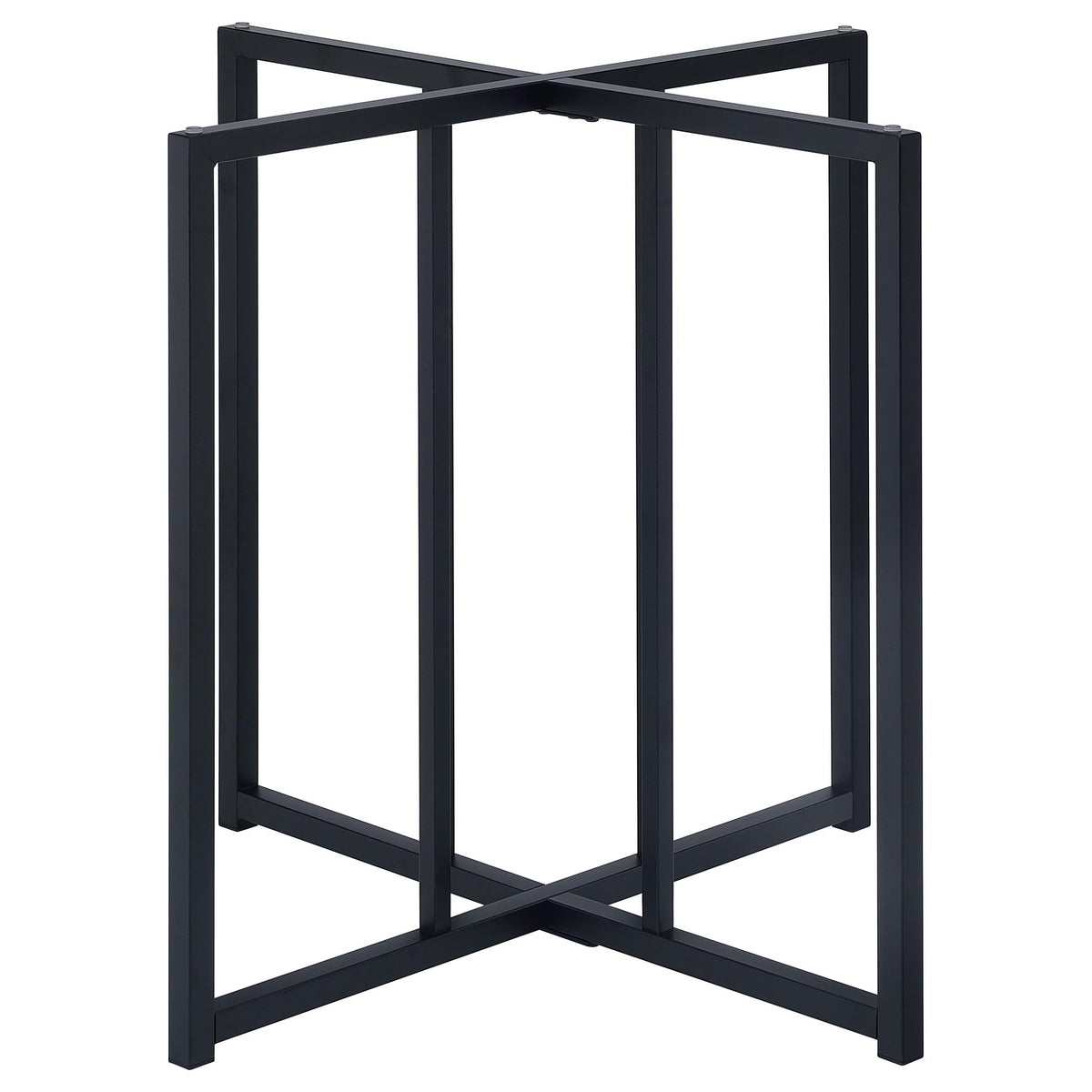Pace Matte Black Geometric Metal Dining Table Base from Coaster - Luna Furniture