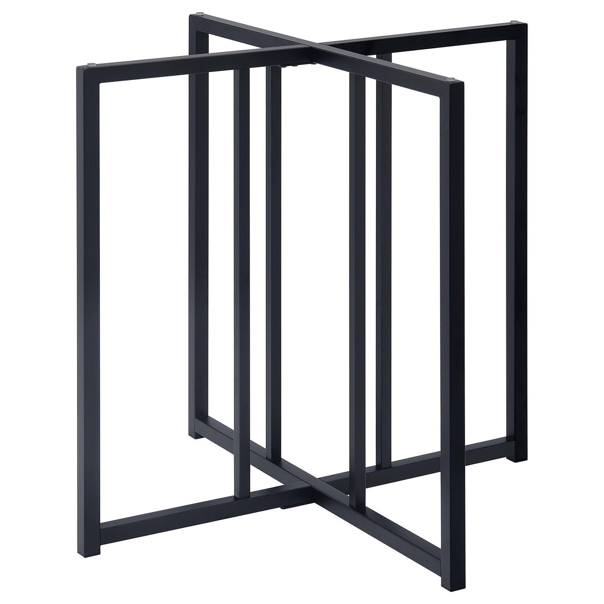 Pace Matte Black Geometric Metal Dining Table Base from Coaster - Luna Furniture