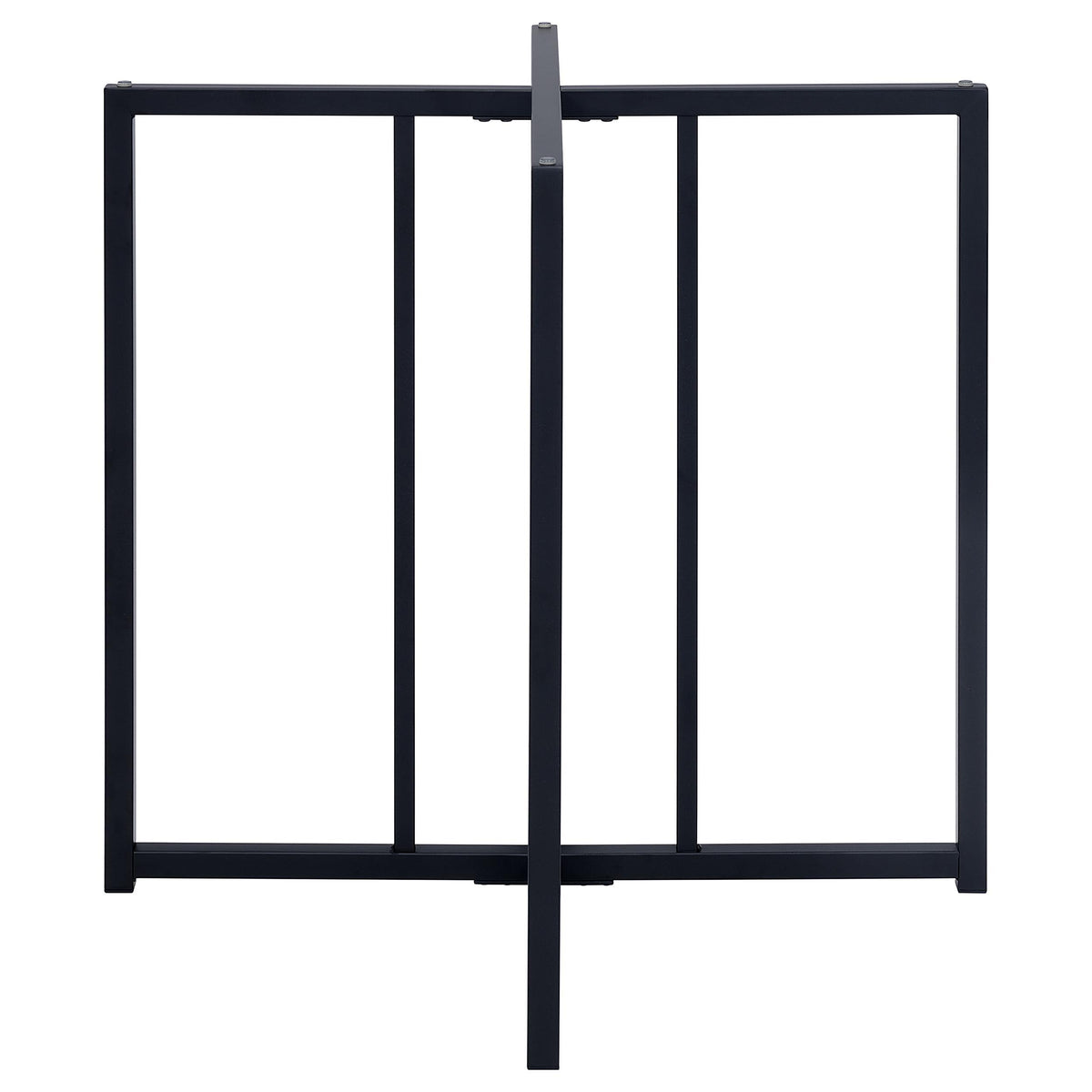 Pace Matte Black Geometric Metal Dining Table Base from Coaster - Luna Furniture
