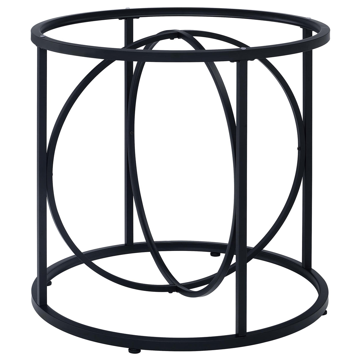 Levy Matte Black Loop Metal Dining Table Base from Coaster - Luna Furniture
