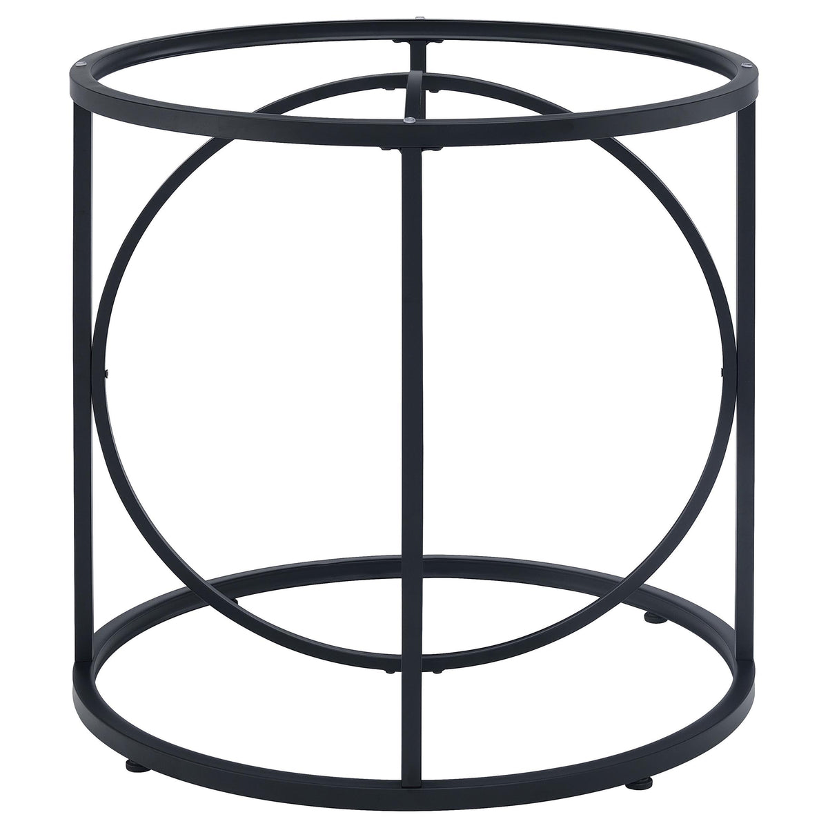 Levy Matte Black Loop Metal Dining Table Base from Coaster - Luna Furniture
