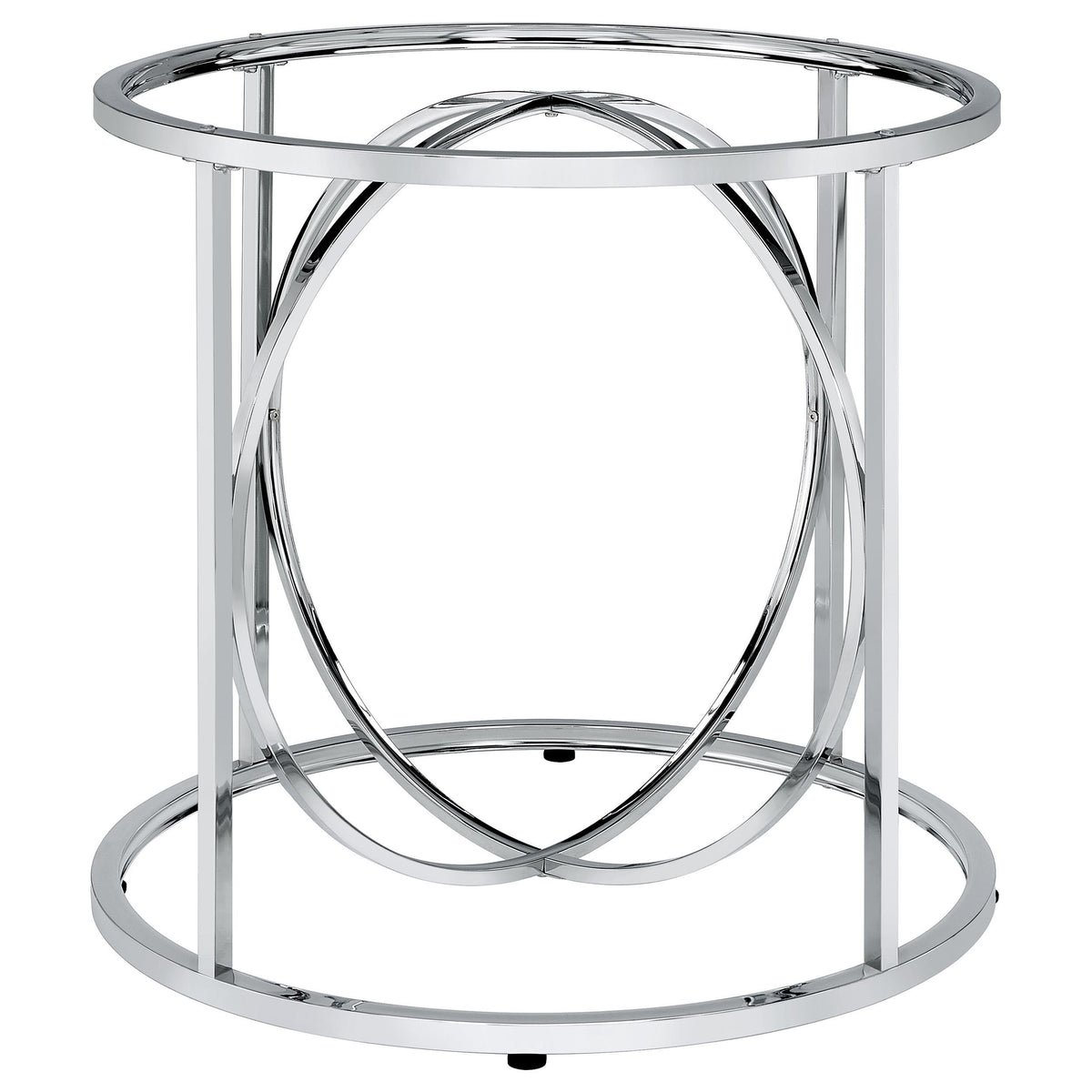 Levy Chrome Loop Metal Dining Table Base from Coaster - Luna Furniture