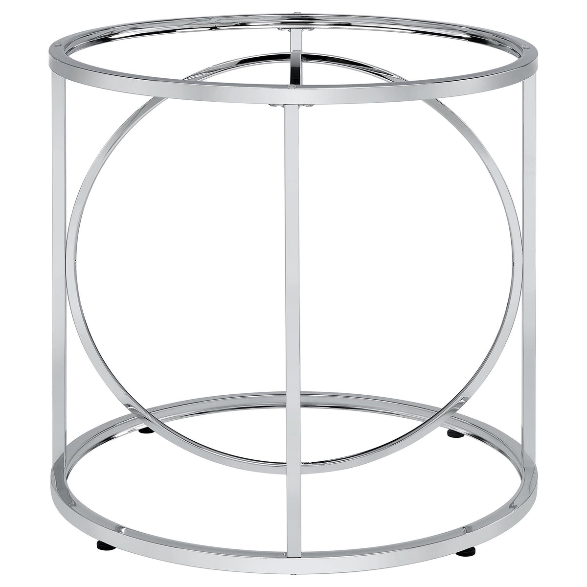 Levy Chrome Loop Metal Dining Table Base from Coaster - Luna Furniture