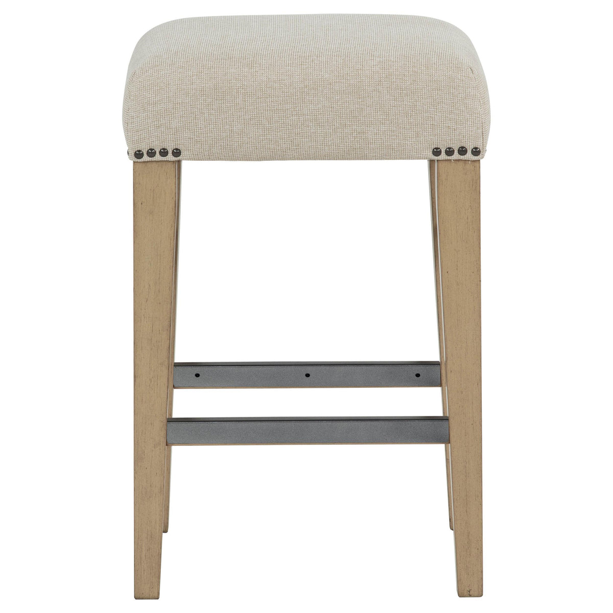 Naser Beige and Light Oak Upholstered Counter Stool, Set of 2 from Coaster - Luna Furniture