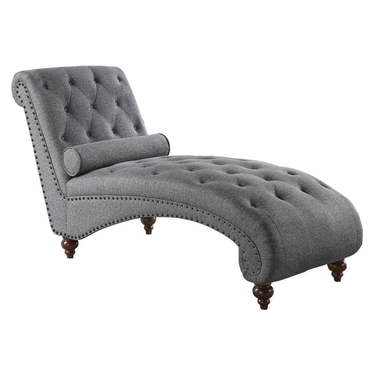 Bonne Gray Chaise from Homelegance - Luna Furniture