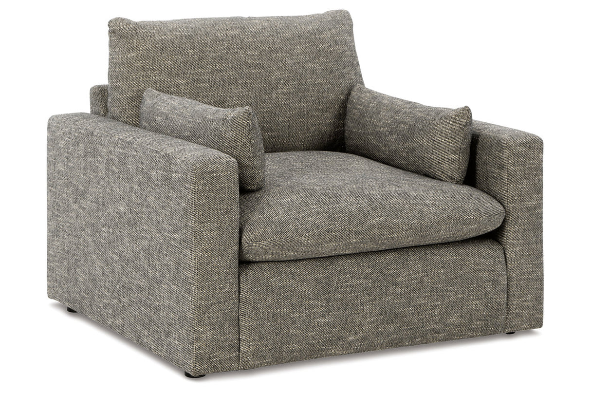 Dramatic Granite Sofa, Loveseat, Oversized Chair and Ottoman from Ashley - Luna Furniture