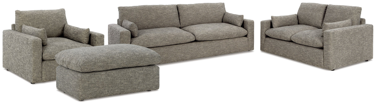 Dramatic Granite Sofa, Loveseat, Oversized Chair and Ottoman from Ashley Furniture - Luna Furniture