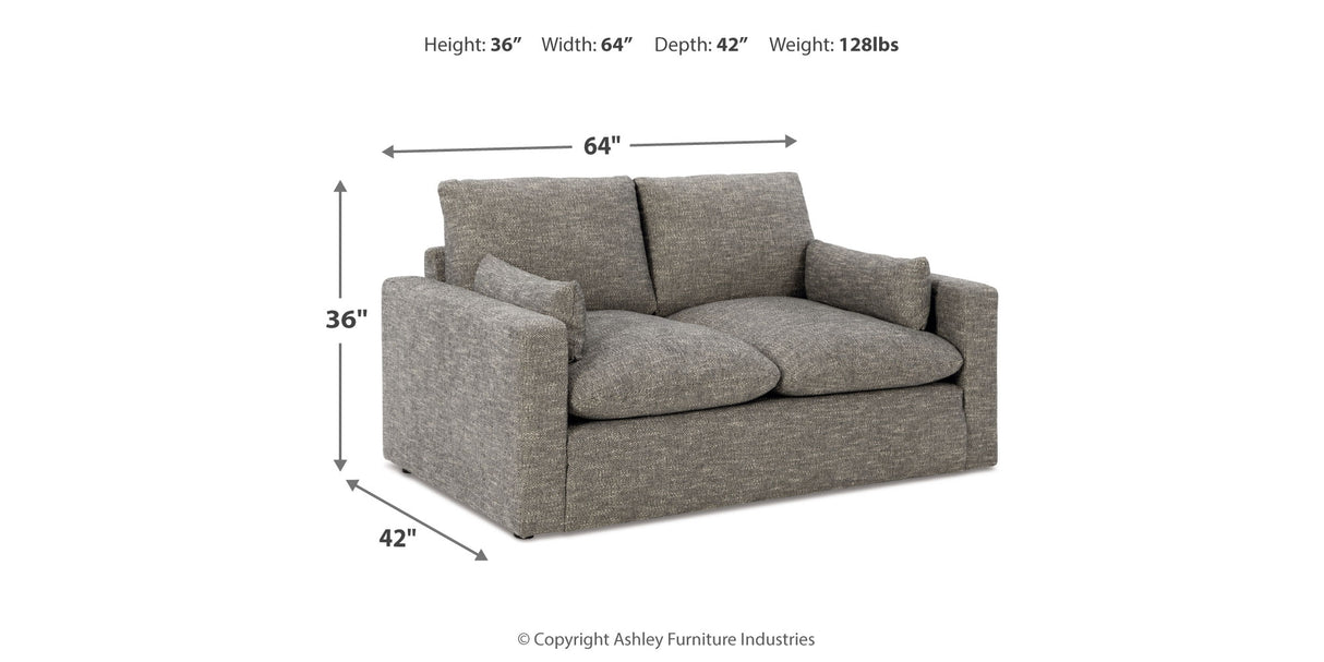 Dramatic Granite Sofa, Loveseat, Chair and Ottoman from Ashley - Luna Furniture