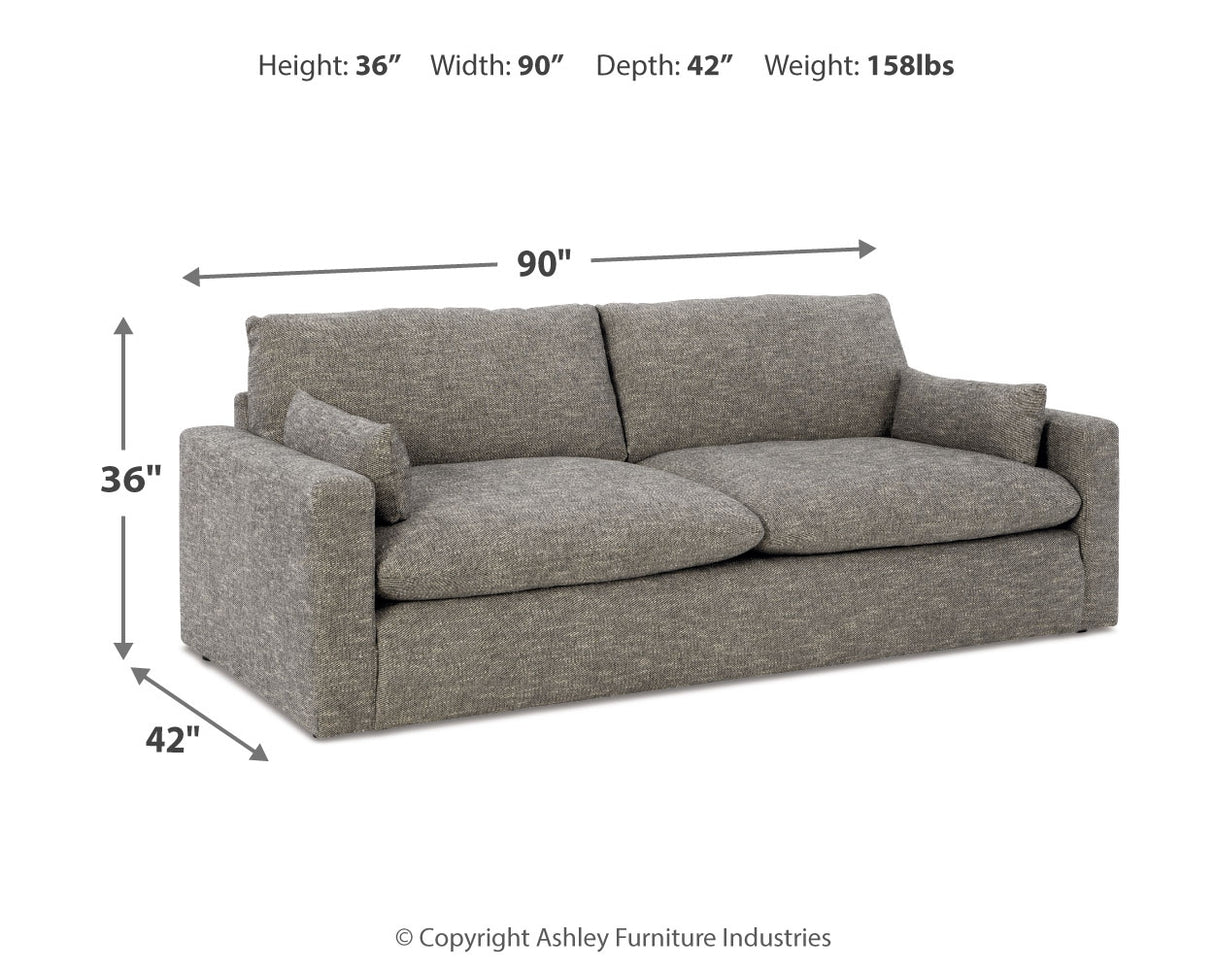Dramatic Granite Sofa, Loveseat, Oversized Chair and Ottoman from Ashley Furniture - Luna Furniture