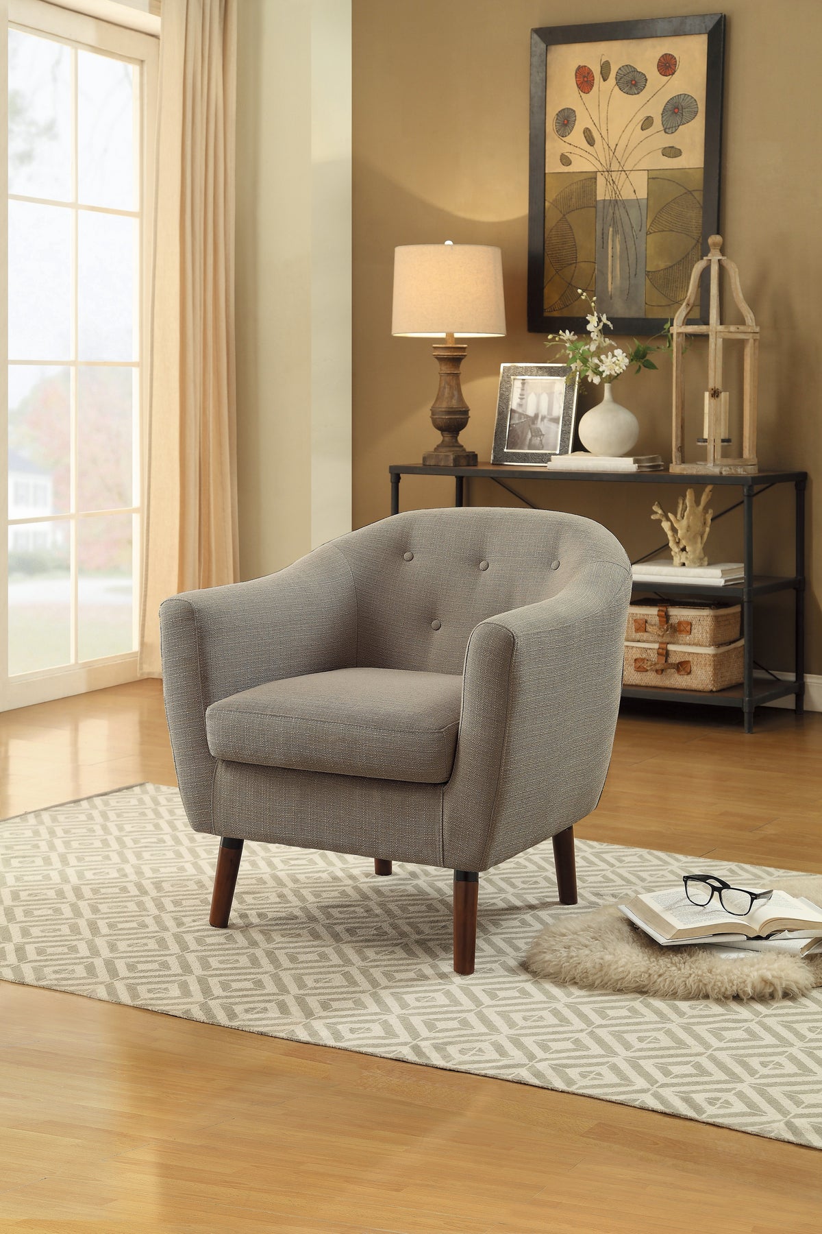 Lucille Beige Accent Chair from Homelegance - Luna Furniture