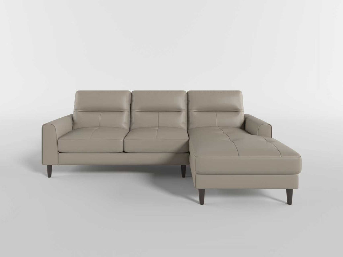 Barre Gray Faux Leather 2-Piece Storage Sleeper Sectional from Homelegance - Luna Furniture