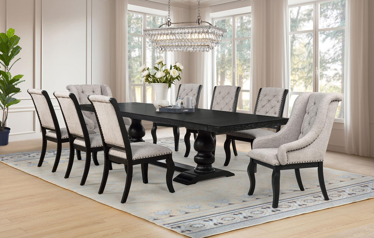 Phelps Distressed Noir/Tobacco Rectangular Dining Set from Coaster - Luna Furniture