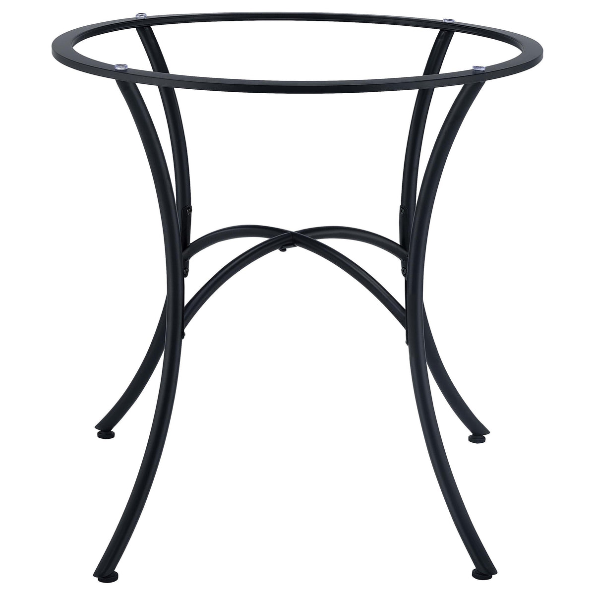 Kline Matte Black Curved Metal Dining Table Base from Coaster - Luna Furniture