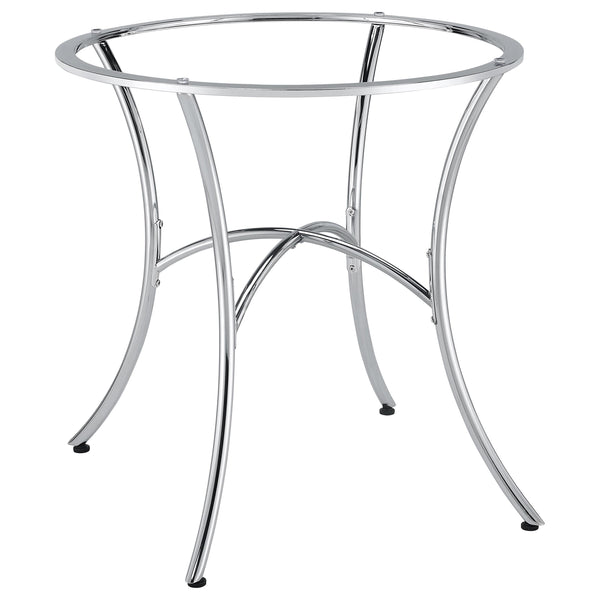 Kline Chrome Curved Metal Dining Table Base