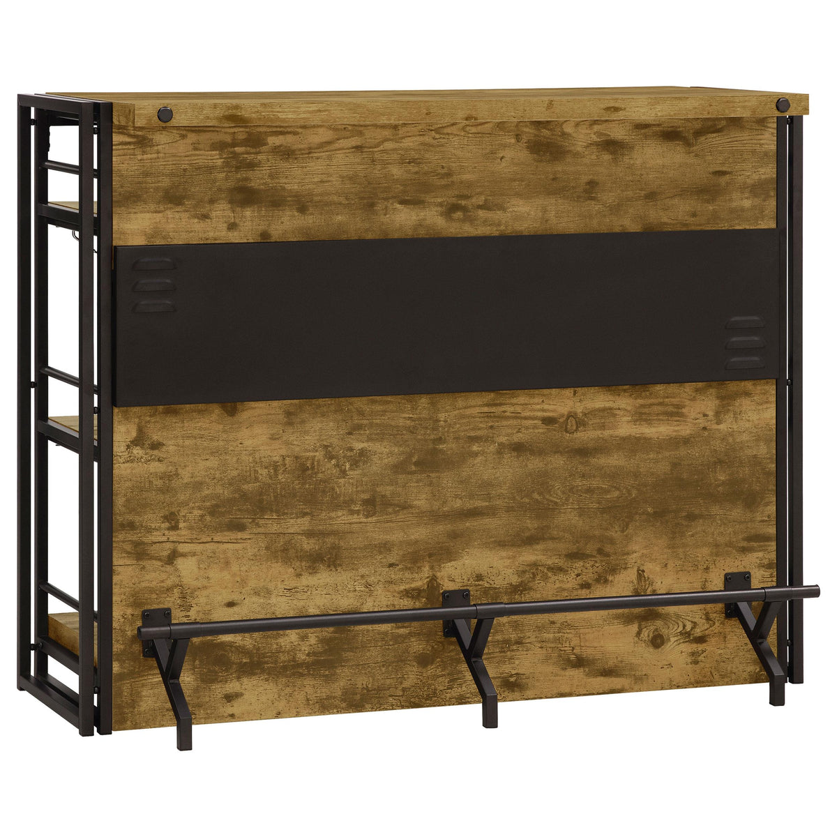 Renaldi Antique Nutmeg Bar Unit with Stemware Rack from Coaster - Luna Furniture