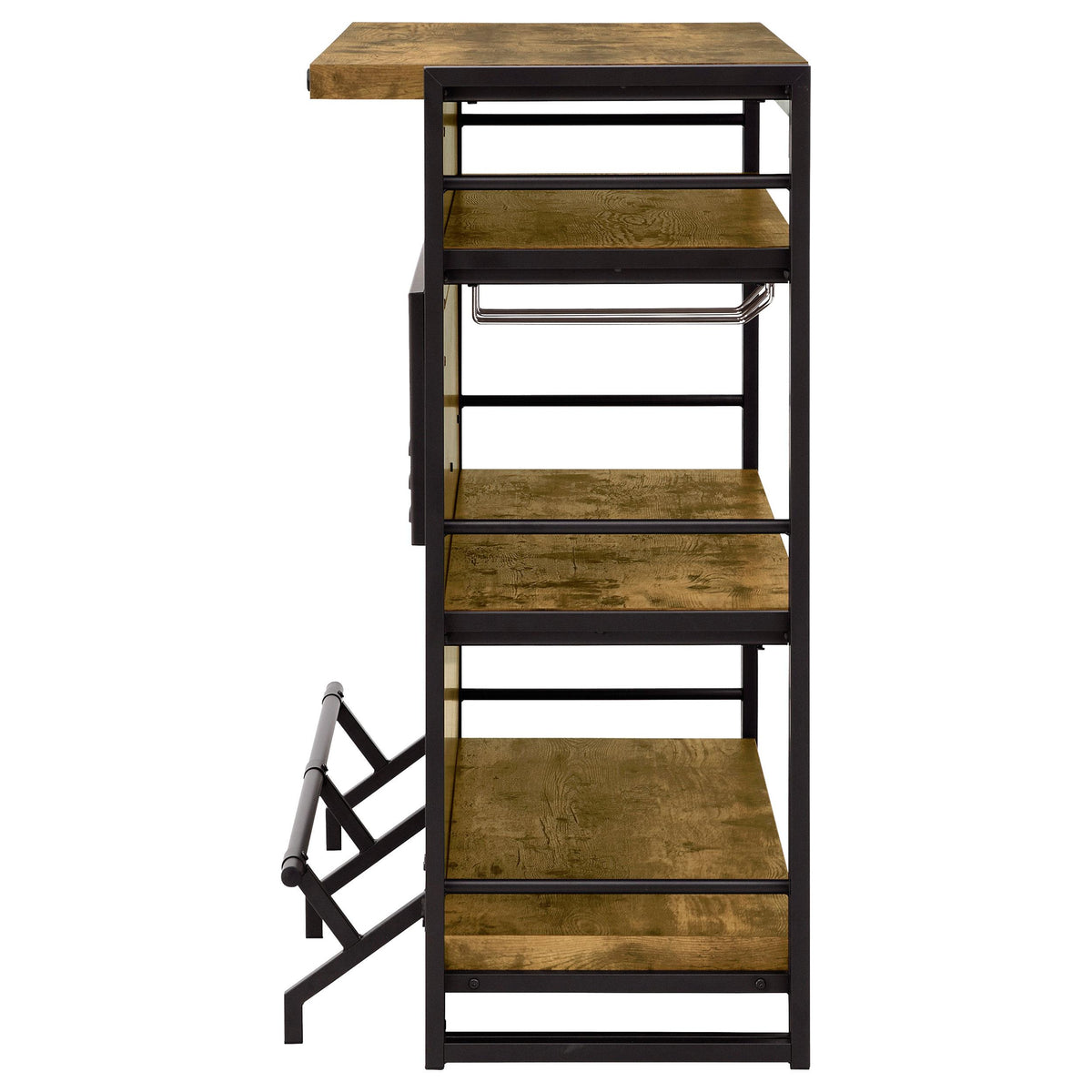 Renaldi Antique Nutmeg Bar Unit with Stemware Rack from Coaster - Luna Furniture