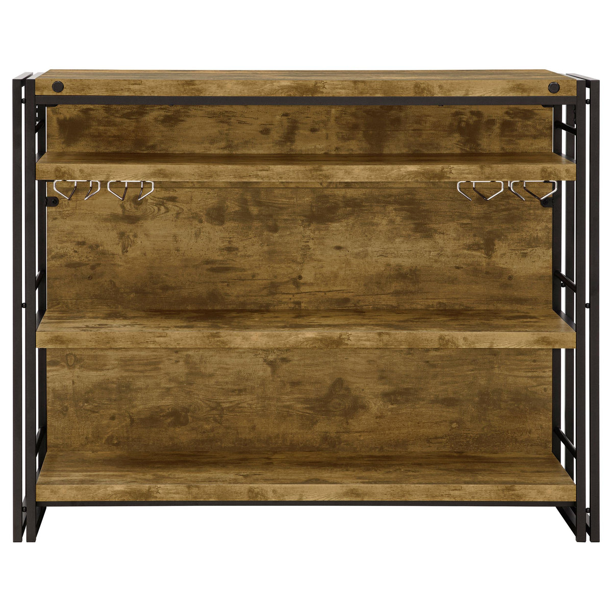 Renaldi Antique Nutmeg Bar Unit with Stemware Rack from Coaster - Luna Furniture
