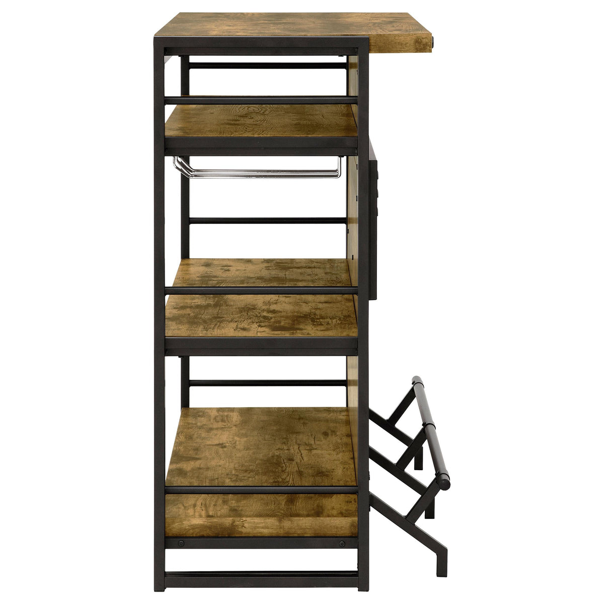Renaldi Antique Nutmeg Bar Unit with Stemware Rack from Coaster - Luna Furniture