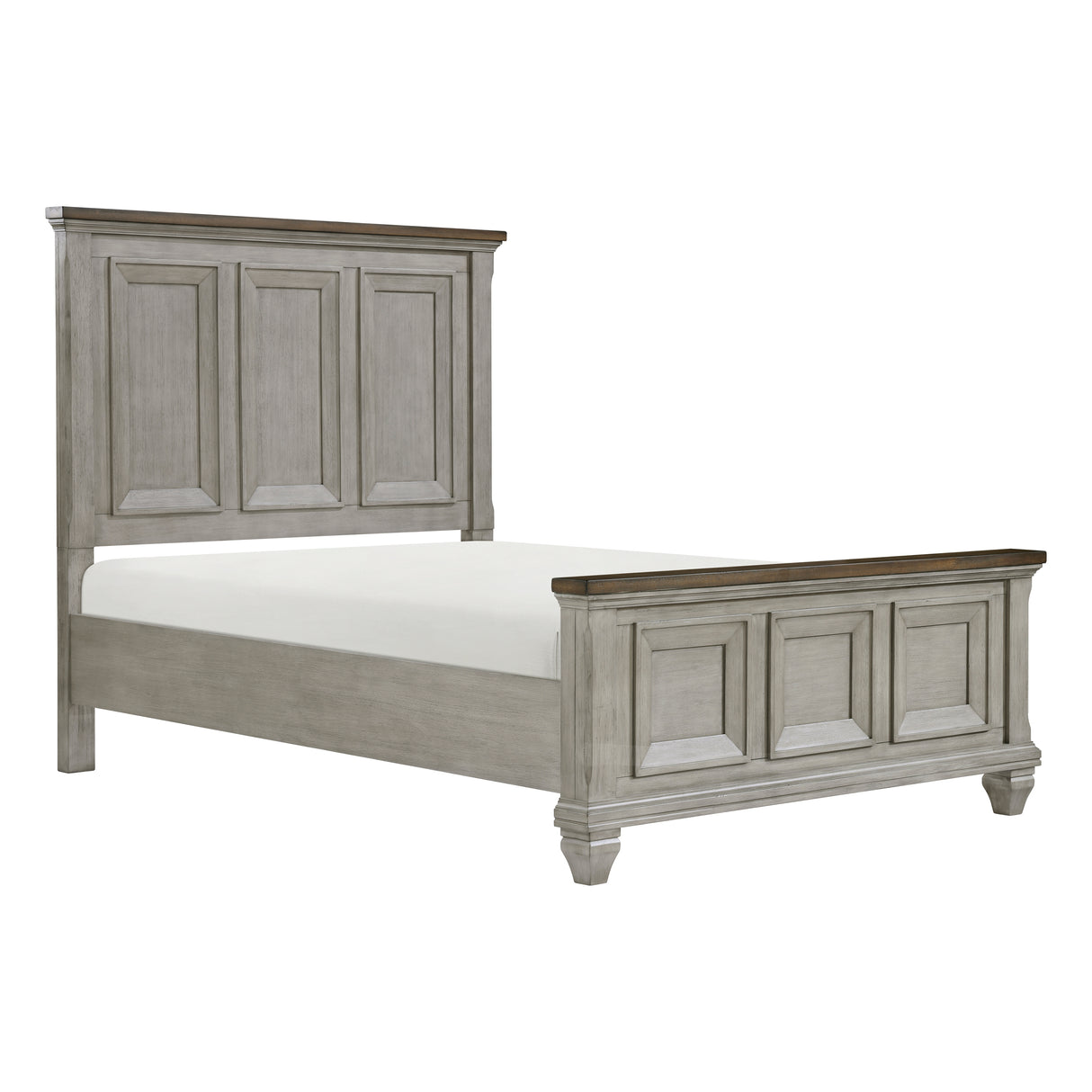 Renton Antique Gray/Brown Queen Bed, Dresser, Mirror, and Nightstand, Chest from Homelegance - Luna Furniture