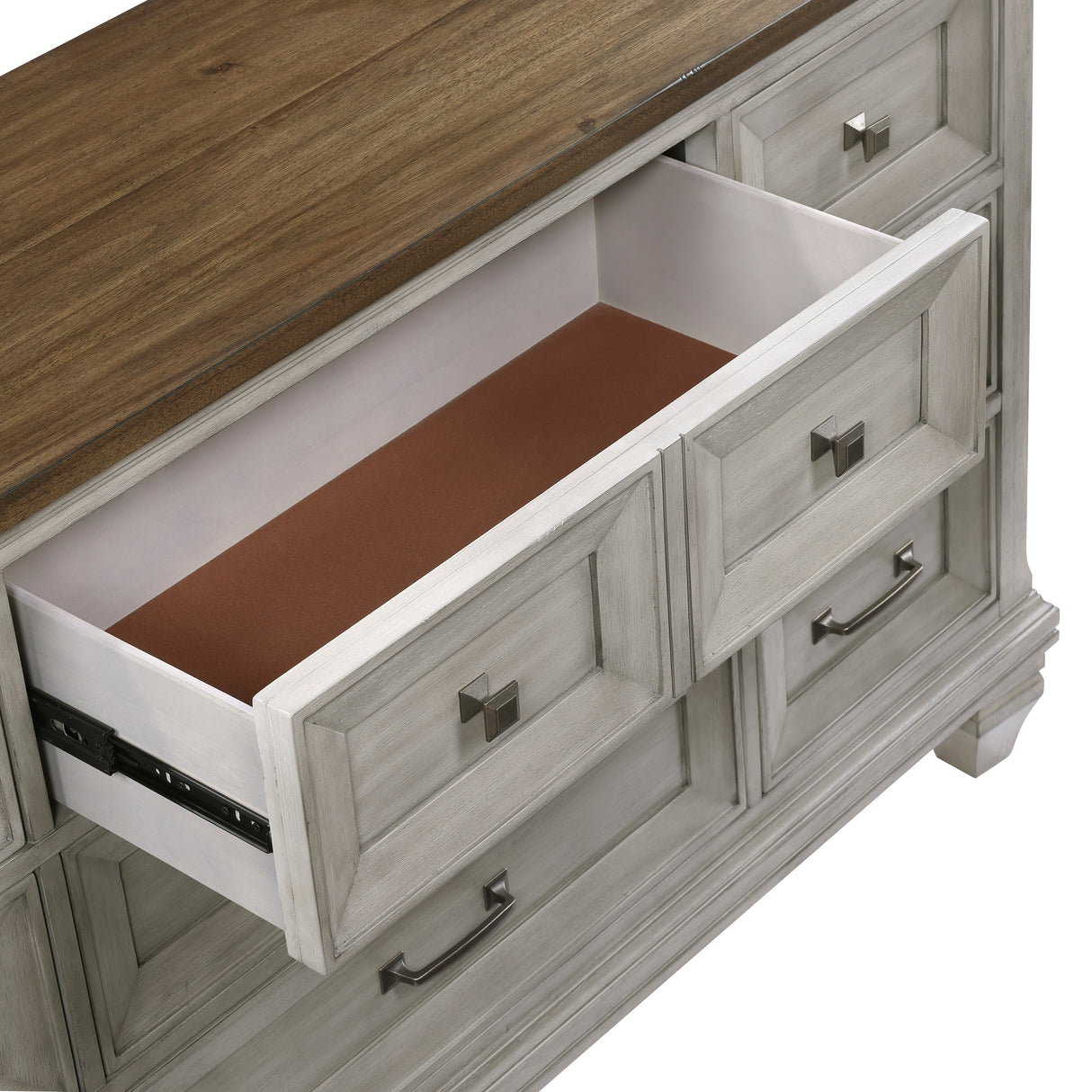 Renton Antique Gray/Brown Queen Bed from Homelegance - Luna Furniture