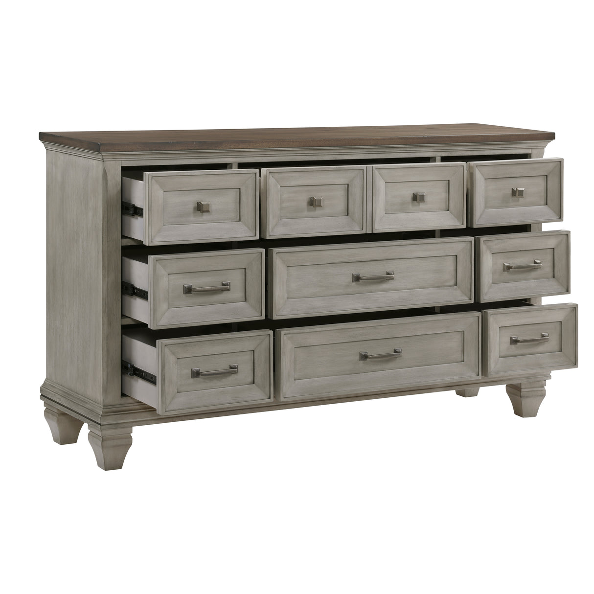 Renton Antique Gray/Brown Queen Bed from Homelegance - Luna Furniture