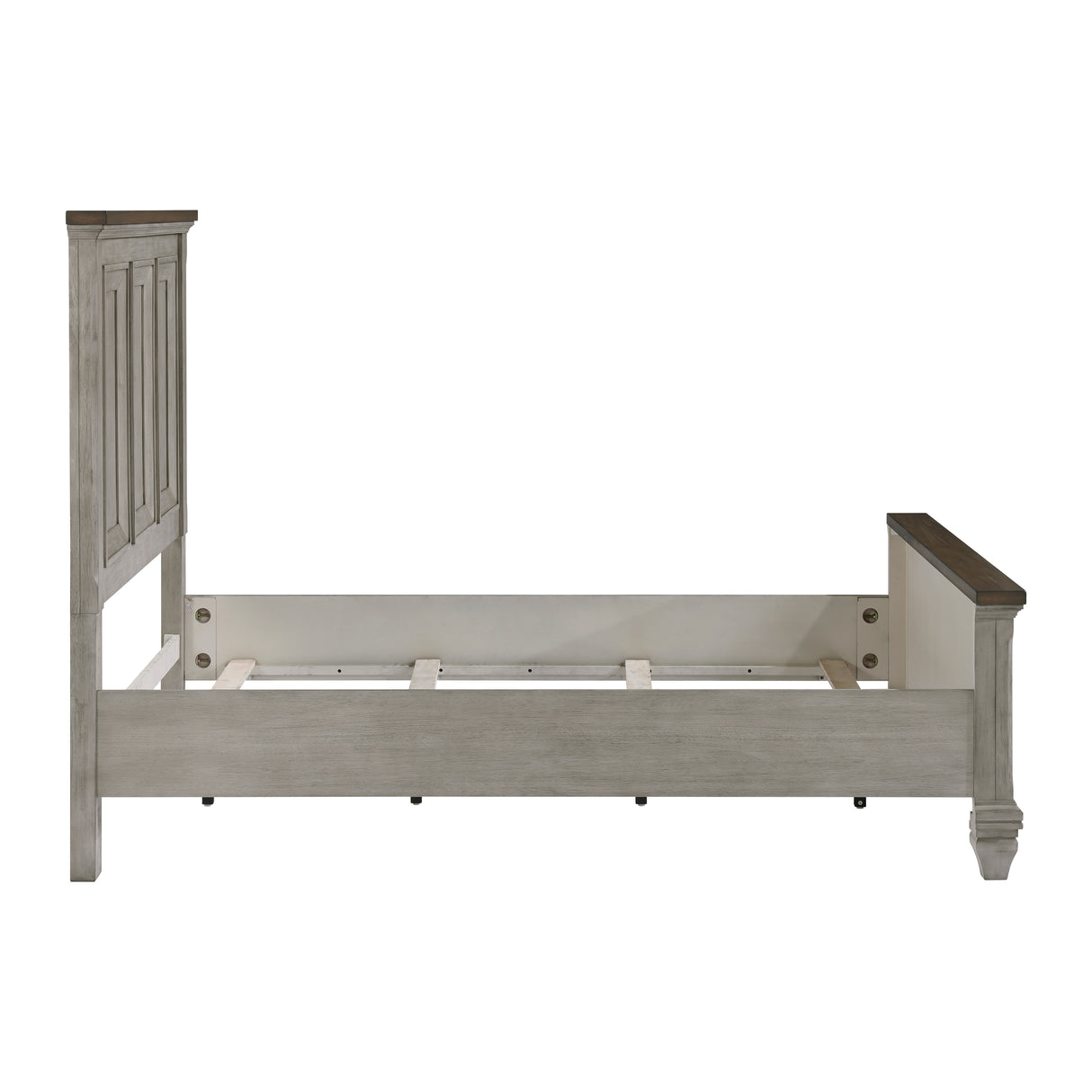 Renton Antique Gray/Brown Eastern King Bed from Homelegance - Luna Furniture